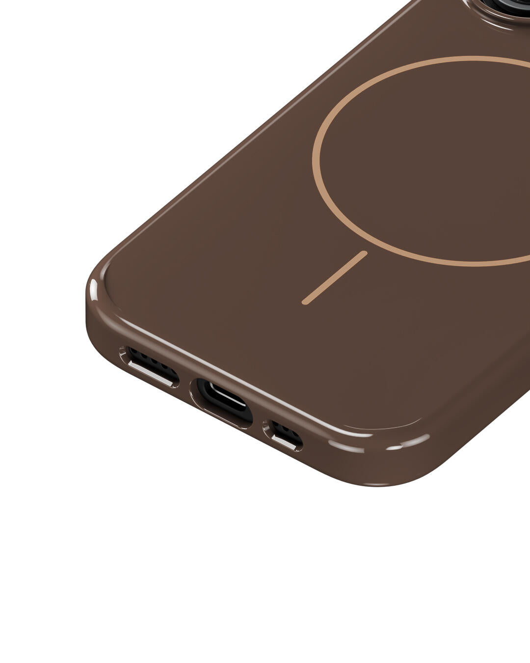 MagSafe iPhone cover - Chocolate/Beige